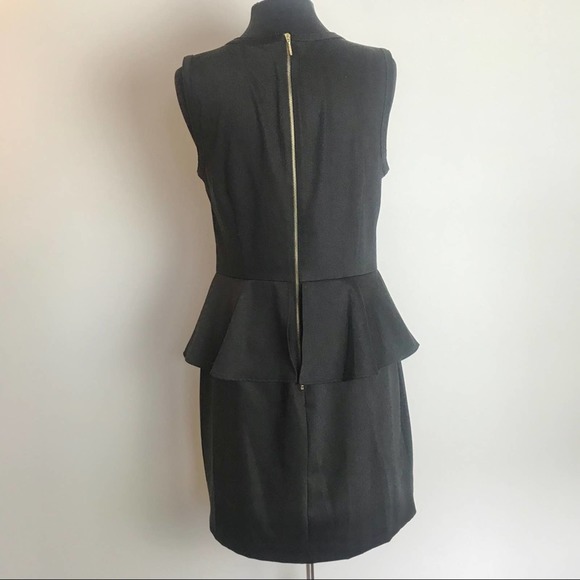H&M Black Peplum Sheath Dress Size 14 - Picture 2 of 7